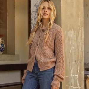 DOEN ADLER CARDIGAN SWEATER - CLAY - XS - SOLD OUT